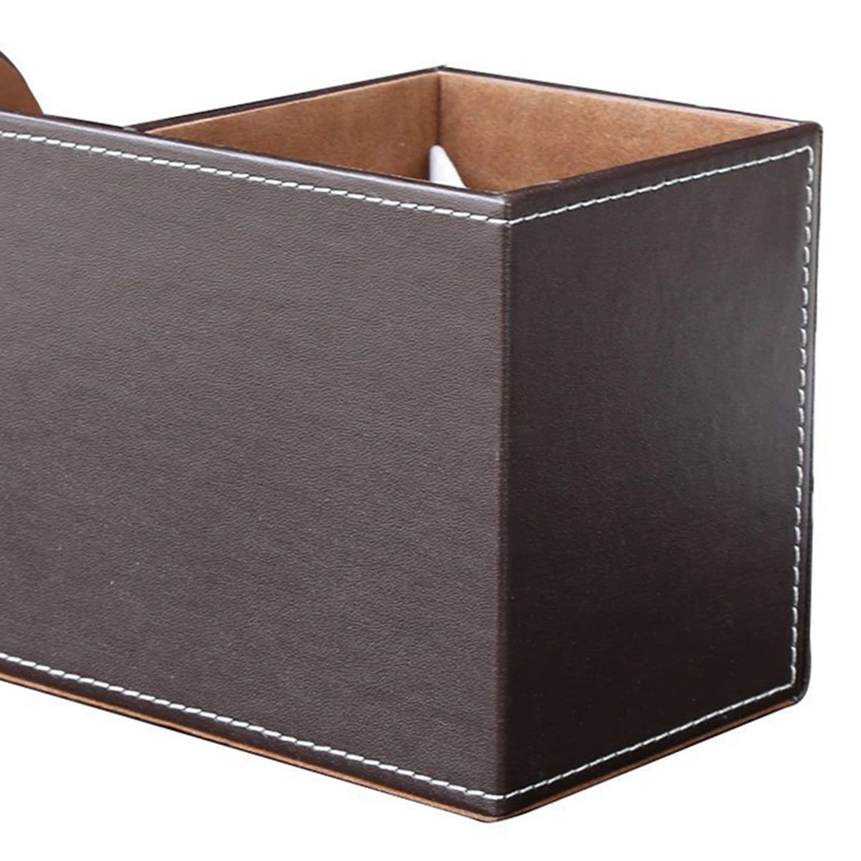 3 Pz Multi-Funzione in Pelle PU Scrivania Cancelleria Organizzatore Storage Box Penna/Matita, Business Delle Carte di Nome Supporto del (-Flanella)