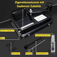 JIUJITSAW Cigaretta Tömörítő Gép 8mm Dohányzáshoz Fekete Kiegészítőkkel 2