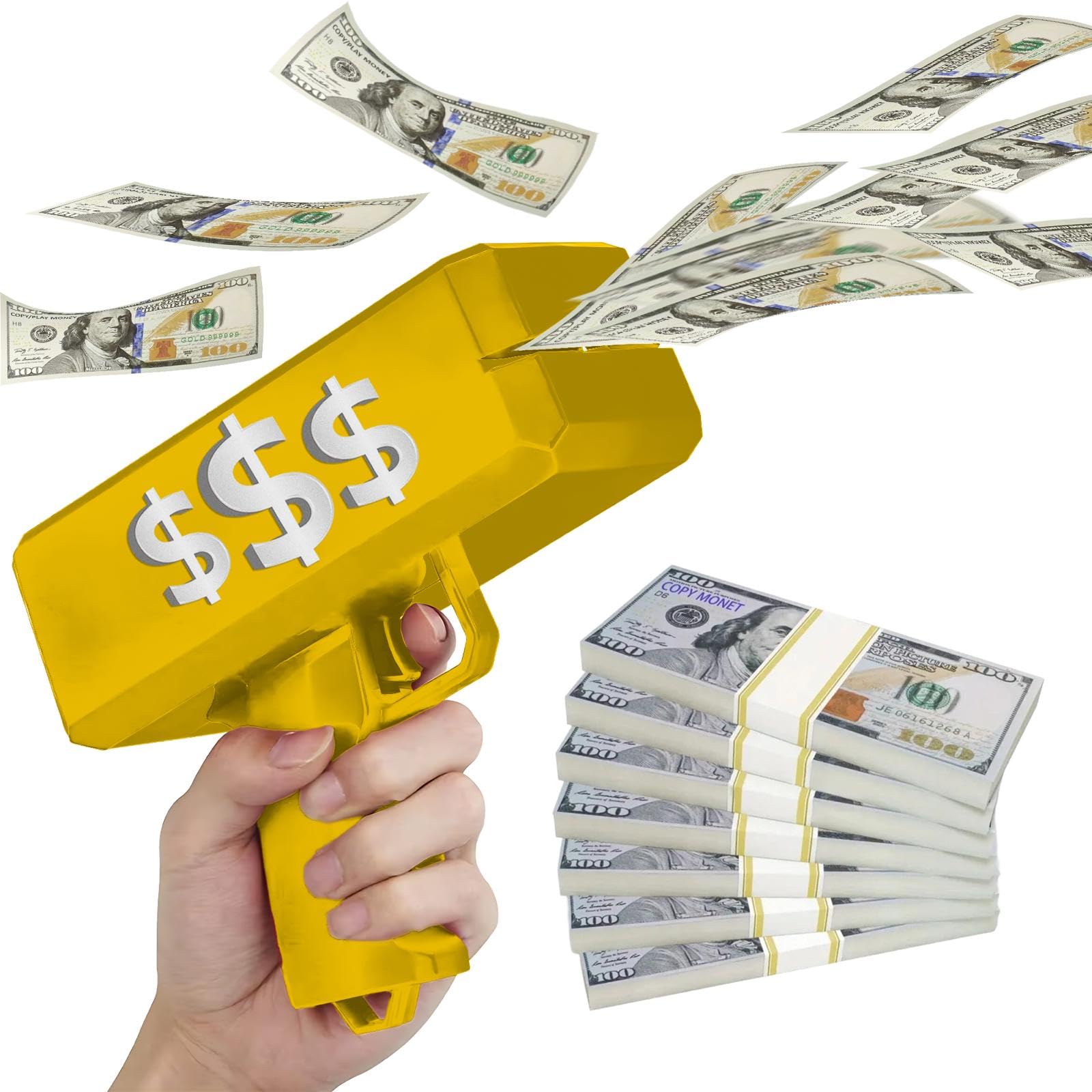Money Gun Gold Cash Shooter - Tiktok Quality Cash Cannon for Party Games
