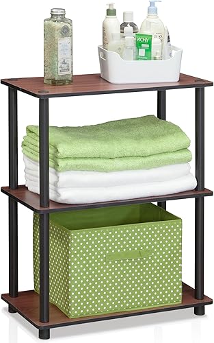 Miniatura 46 de Furinno Turn-N-Tube - Estantes de almacenamiento, estante para libros de 3 niveles, estante esquinero, estantes abiertos sin herramientas, para