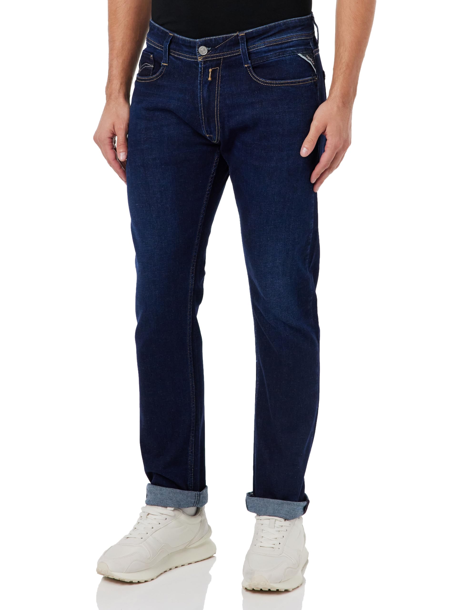 Replay Men's Dark Blue 007 Jeans With Stretch, Blue (Dark Blue 007), 30W / 30L