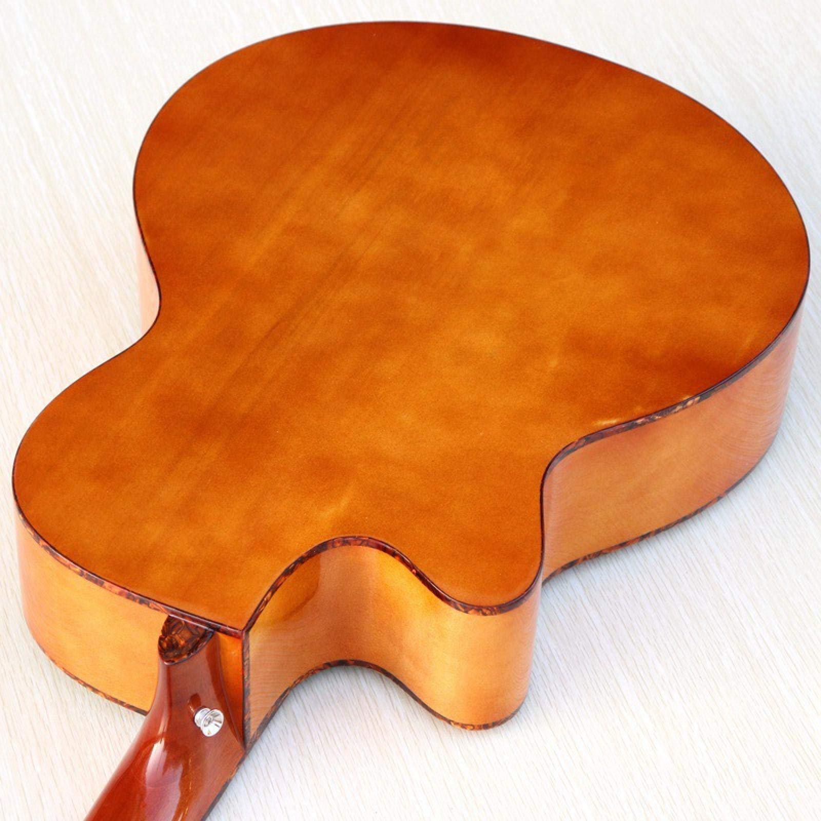 Chitarra elettrica da 40 pollici Superficie in abete Basso singolo in legno Pannello laterale posteriore Luce Chitarra popolare Scatola dal vivo Guitarra per principianti 40 pollici Chitarra acustica
