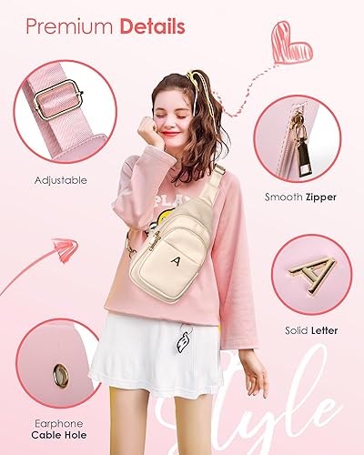 Miniatura 4 de Regalos para adolescentes y mujeres, bolsa cruzada con inicial, bolso de viaje para niñas, lindos regalos para adolescentes, cosas de moda