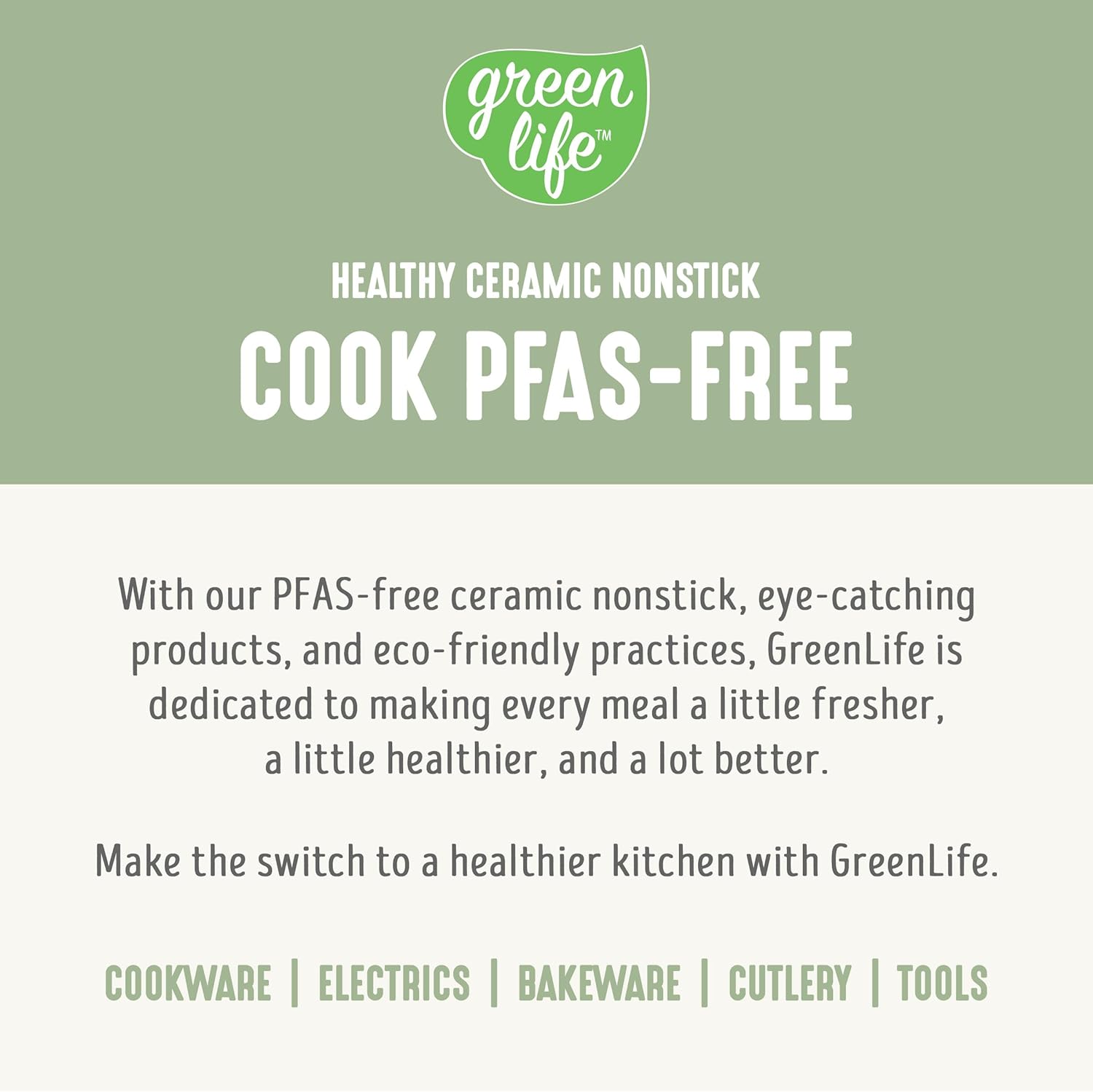 GreenLife Nonstick 12” (5QT) All in One Deep Skillet Wok with Lid, PFAS-Free Non-Toxic Ceramic Multi-Purpose Pan, Induction, All Stovetop, Egg, Stir Fry, Saute, Stay Cool Handle, Sage Green - Image 10