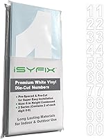 Vista 30 de iSYFIX Calcomanías de Números de Vinilo Verde Manzana – 1.5 Pulgadas Autoadhesivas (2 Juegos) – Calcomanía Premium Troquelada y Pre-espaciada