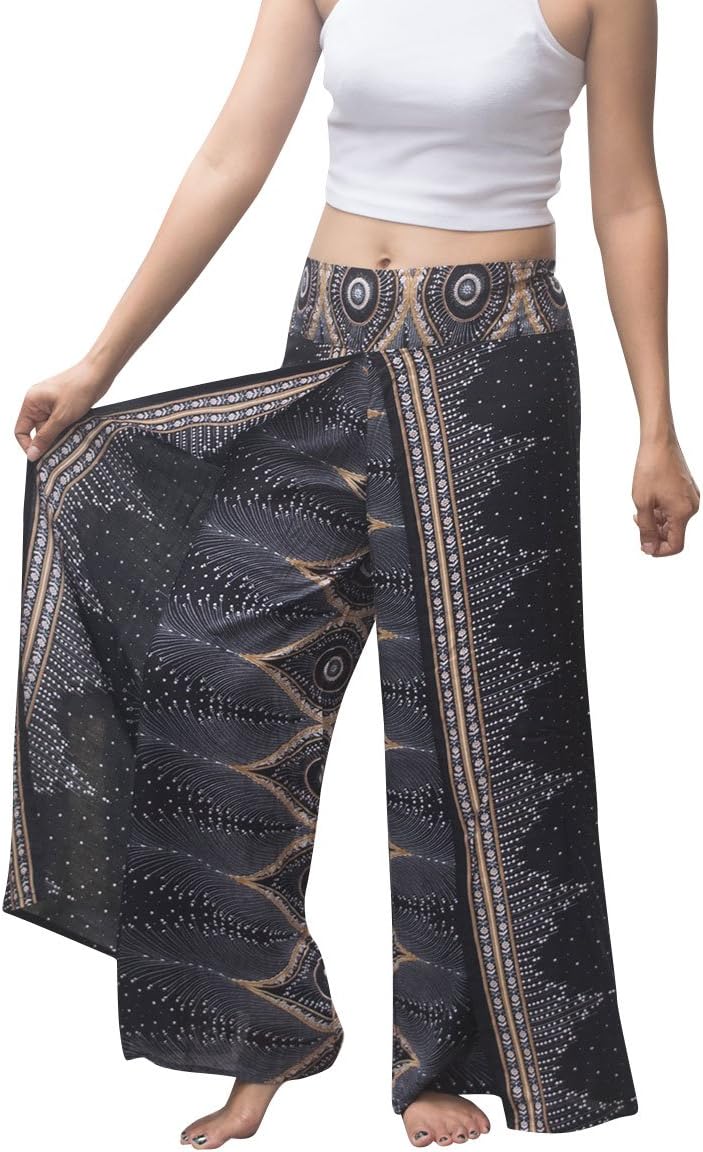 Lanna LannaThai Harem Trousers/Wide Pleat Wrap Harem Pants - Yoga, Festival & Boho Hippy Style Trousers/Aladdin Trousers with Multiple Designs & Colours
