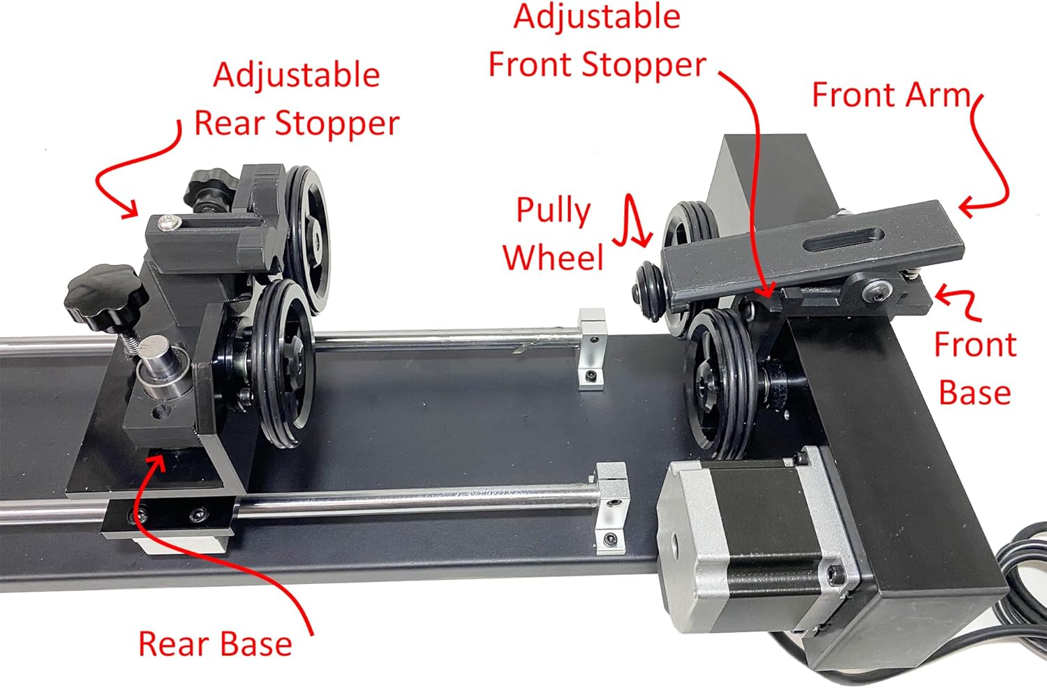 The Most Advanced CO2 Rotary Clamp Kit for Chinese Rotary Laser Machine, Chinese Rotary 4-Wheel Rotary Clamp for OMTech, Cloudray, eBay