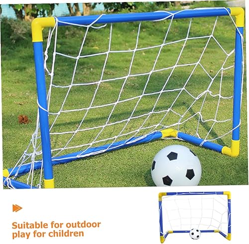 Miniatura 7 de YARNOW Mini portería de fútbol plegable para redes de fútbol portátiles de plástico para interiores y exteriores, equipo de entrenamiento ligero