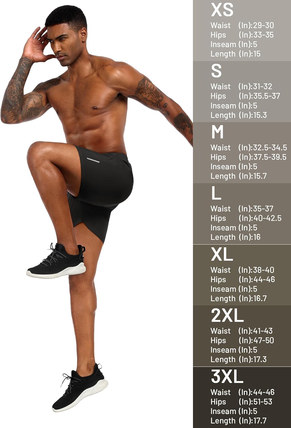 MIER Mens Running Shorts with 5 Inch Inseam, Quick Dry Athletic Shorts for Gym Workout Exercise Training, 3 Zipper Pockets - Image 7