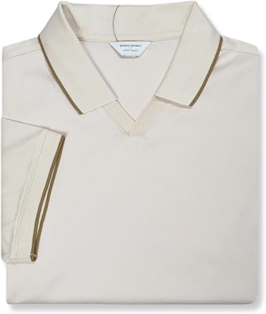 Banana Republic Mens 748786 Standard Fit Luxe Touch Cotton Open Collar Polo Shirt,