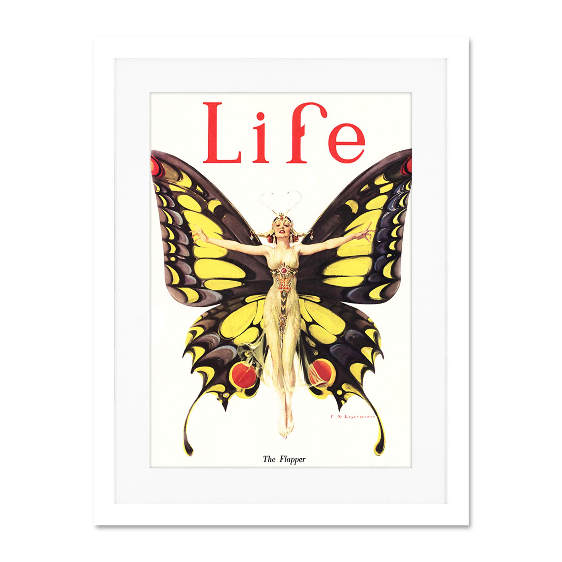 Wee Blue Coo Life Magazine 1922 Butterfly Dancer Large Art Print Poster Wall Decor 18x24 inch Supplied Ready To Hang With Included Mount Brackets
