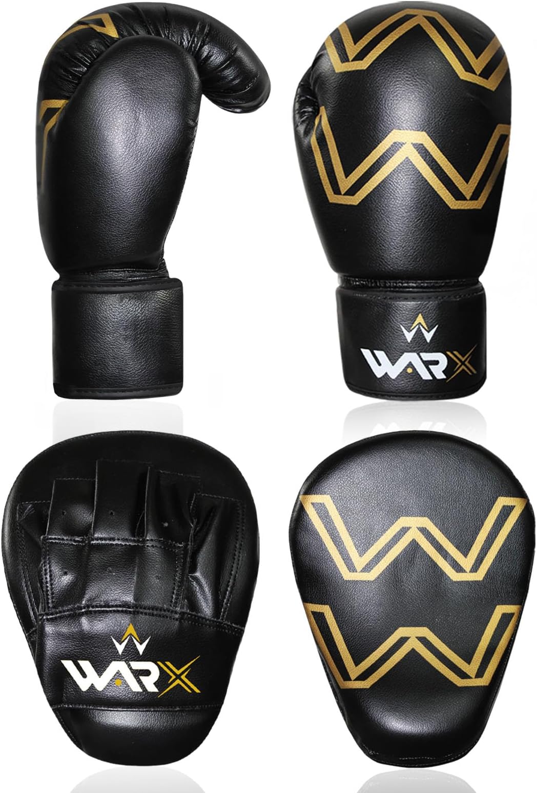 Boxing Gloves and Pads set Focus Punch Mitts MMA Training Sparring Hook and Jab strike target with Punching Gloves