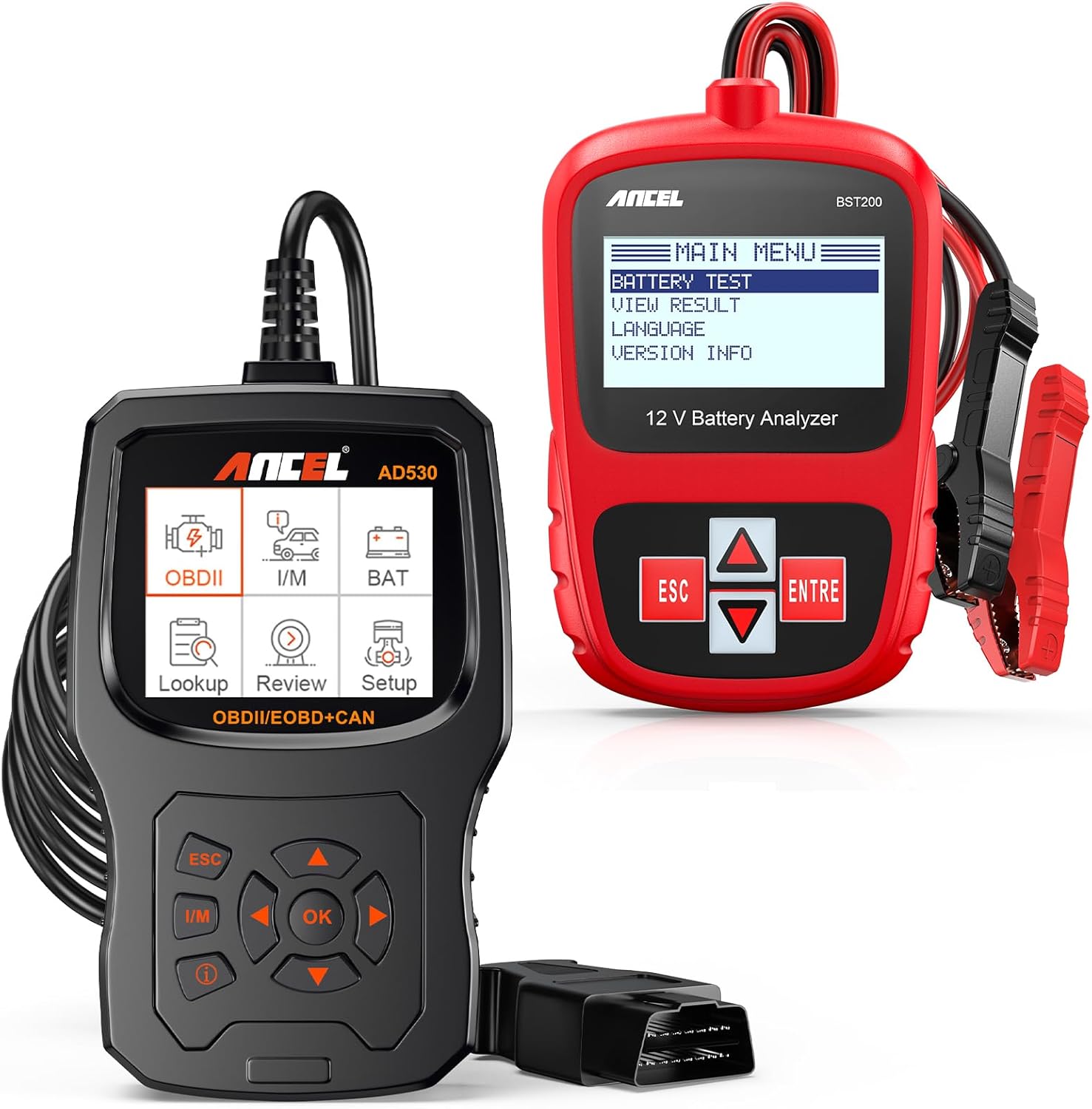 ANCEL AD530 and ANCEL BST200 12V Car Battery Tester