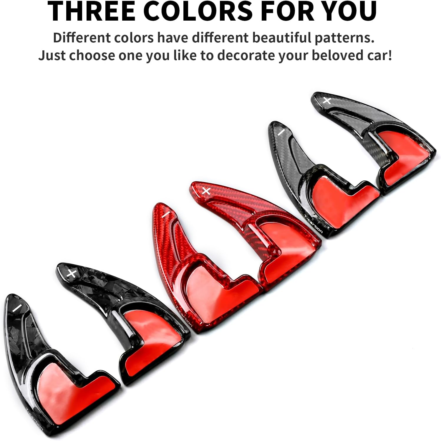 T-carbon Shifter Paddle Extension Fits Dodge Challenger Charger Durango 2014-2024 Carbon Fiber Steering Wheel Shifter Paddle Cover Fits Chrysler and Jeep Grand Cherokee 2023 Gear Shift Accessories