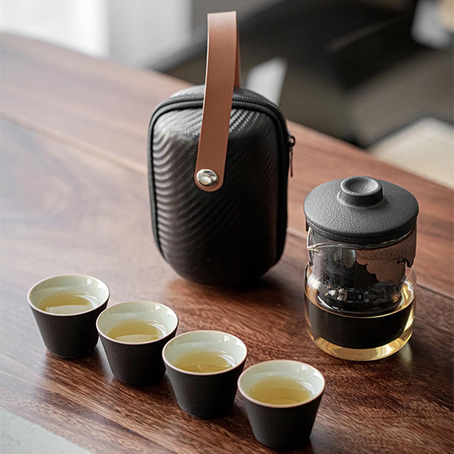 ポータブル茶器セット ポータブル旅行用ティーセット クイック