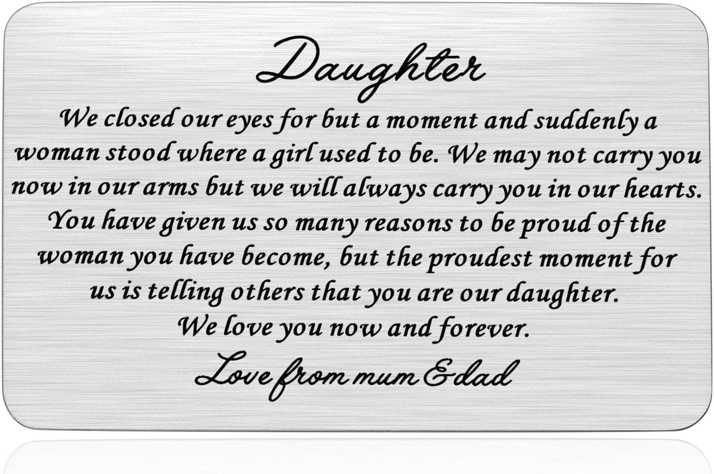 KvekstioEngraved Wallet Card Wedding Day Gifts for Kids Grandkids, Gifts Idea for Birthday Inspirational Graduation Gift for Her Him, metal, not known