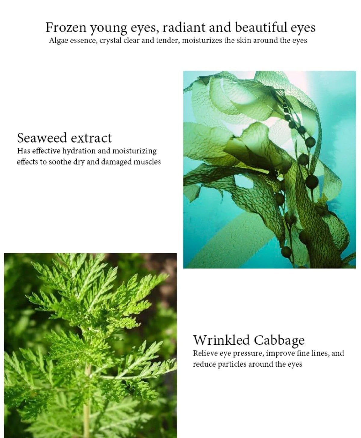 Seaweed Under Eye Gel Patches, 60 Pcs Collagen Under Eye Mask, Hydrating Eye Patches for Dark Circles Puffiness - Image 2