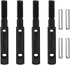 4Pack Vgoohobby Steel Front Rear Portal Stub Axle Drive Shaft Compatible with Axial SCX10-III AXI03007 Jeep Capra 1.9 UTB 110 RC Crawler