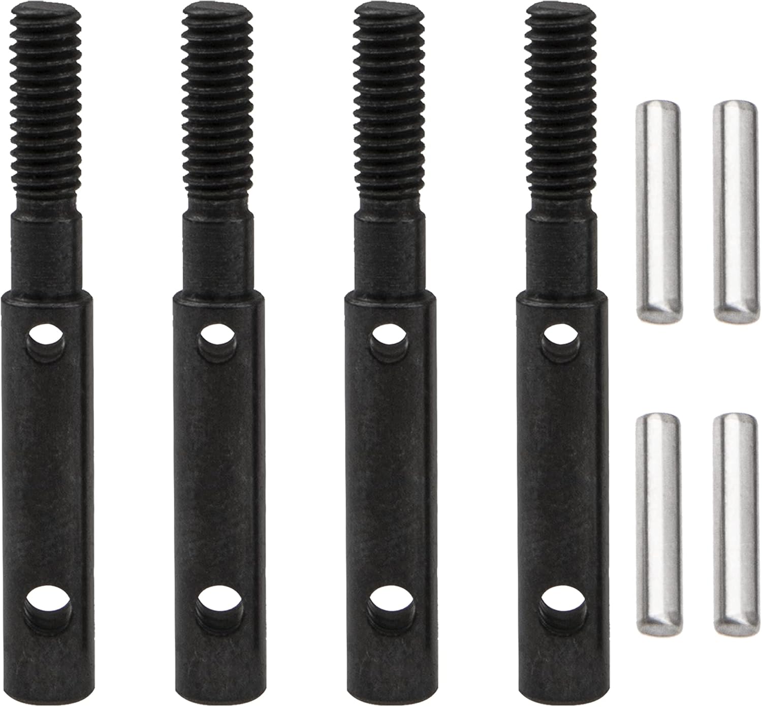 4Pack Vgoohobby Steel Front Rear Portal Stub Axle Drive Shaft Compatible with Axial SCX10-III AXI03007 Jeep Capra 1.9 UTB 1/10 RC Crawler
