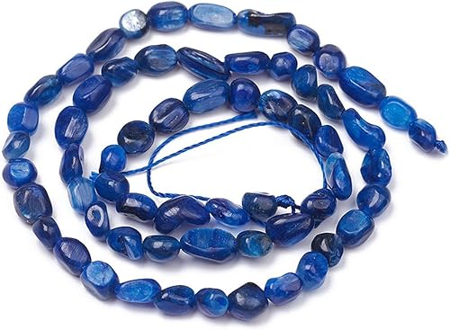 Miniatura 2 de Fashewelry 60 cuentas de piedra de cianita natural irregular, cuentas de piedras preciosas curativas de chakras de cristal curativo, cuentas sueltas