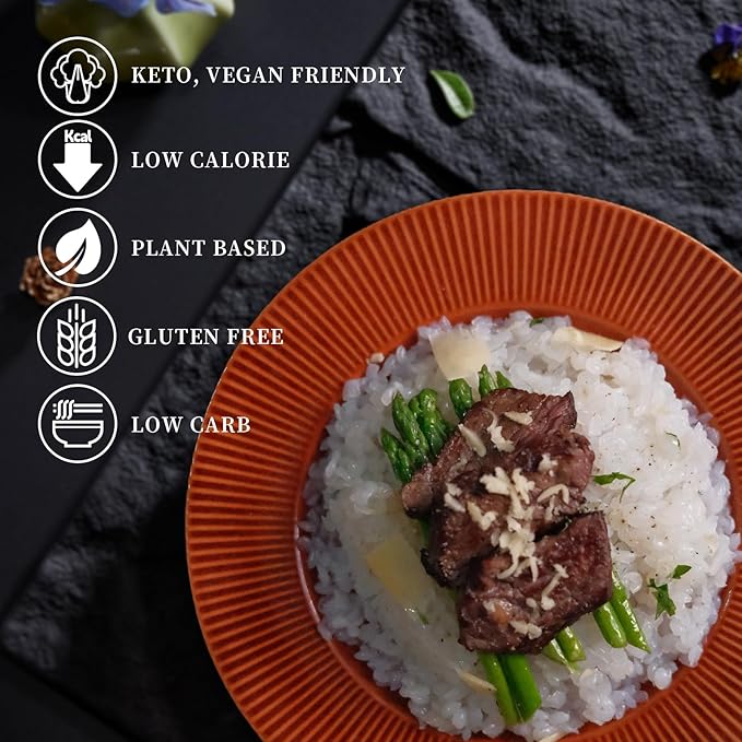 YUHO Shirataki Konjac Keto Rice - 8 Pack (53.61 oz) miniatura 3