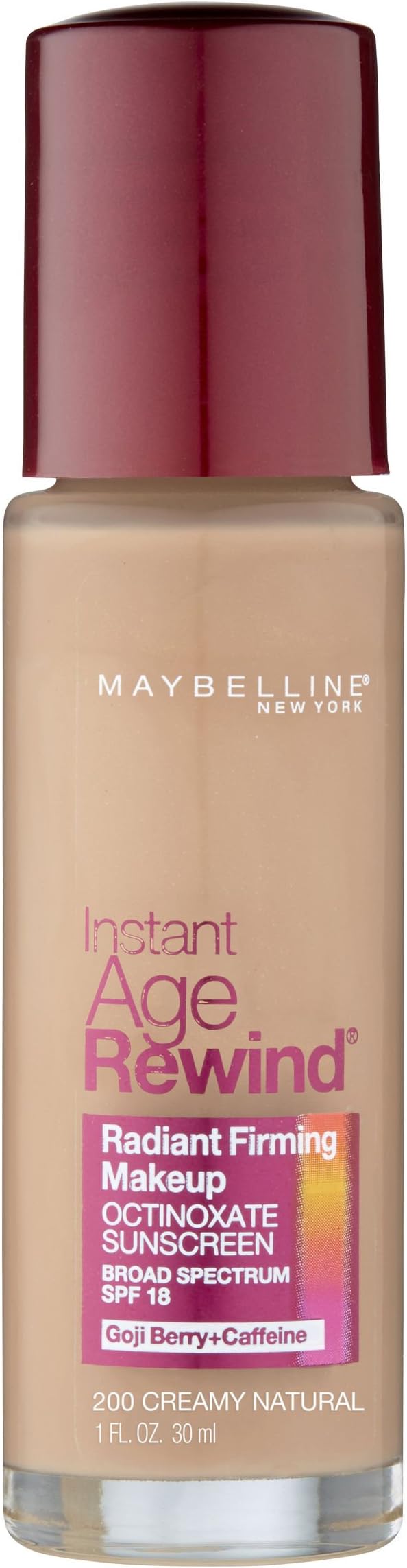 MAYBELLINENew York Instant Age Rewind Radiant Firming Makeup, Creamy Natural 200, 1 Fluid Ounce