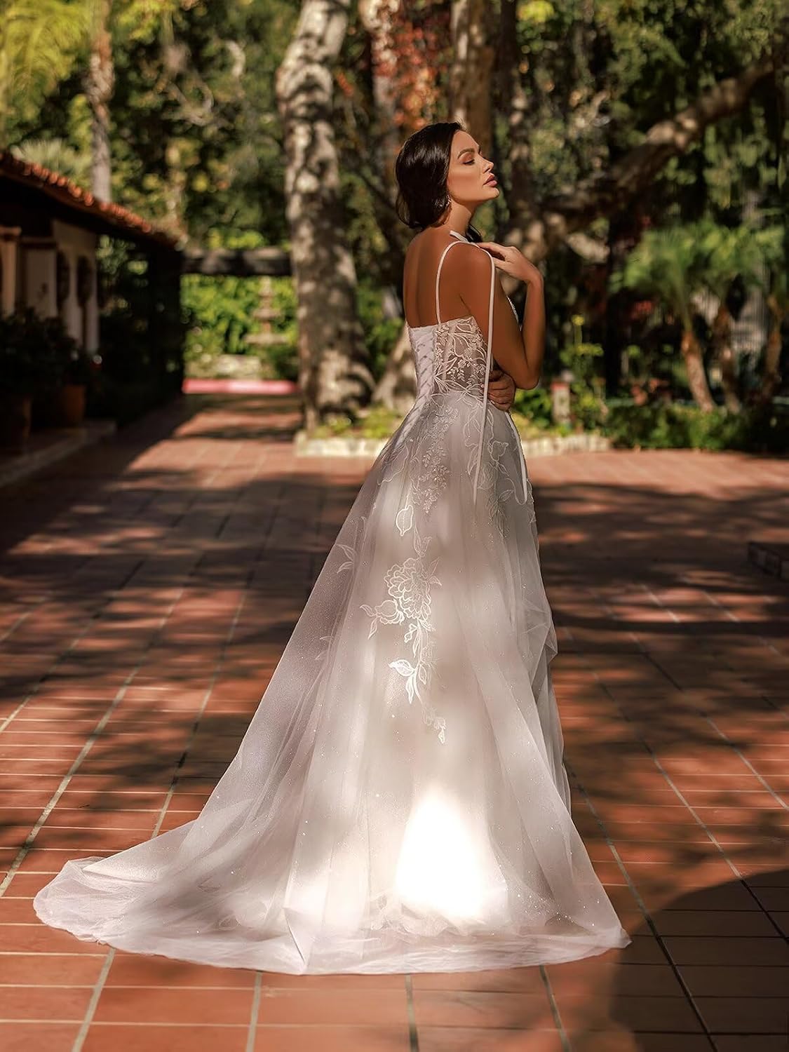 Wedding Dress for Bride Mermaid Lace Applique Bridal Gowns BOFD4