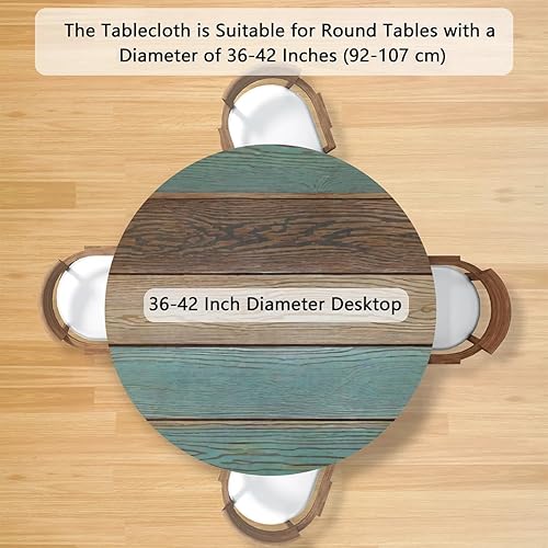 Vista 155 de Cardinal Bird - Mantel redondo ajustable con borde elástico de 36 a 42 pulgadas, mantel redondo elástico, impermeable, lavable, mantel circular