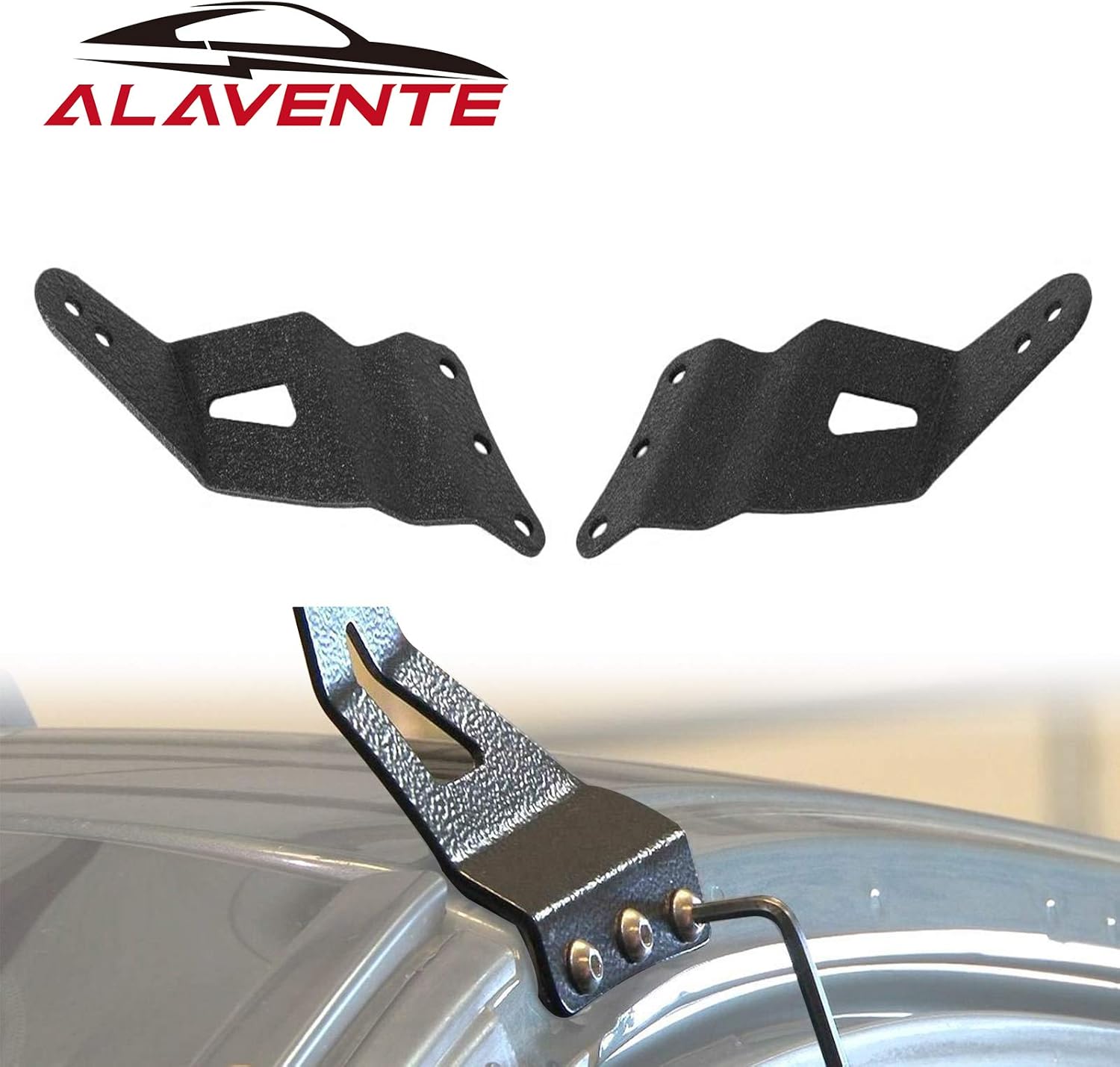 ALAVENTE 52" Curved Light Bar Brackets Upper Windshield