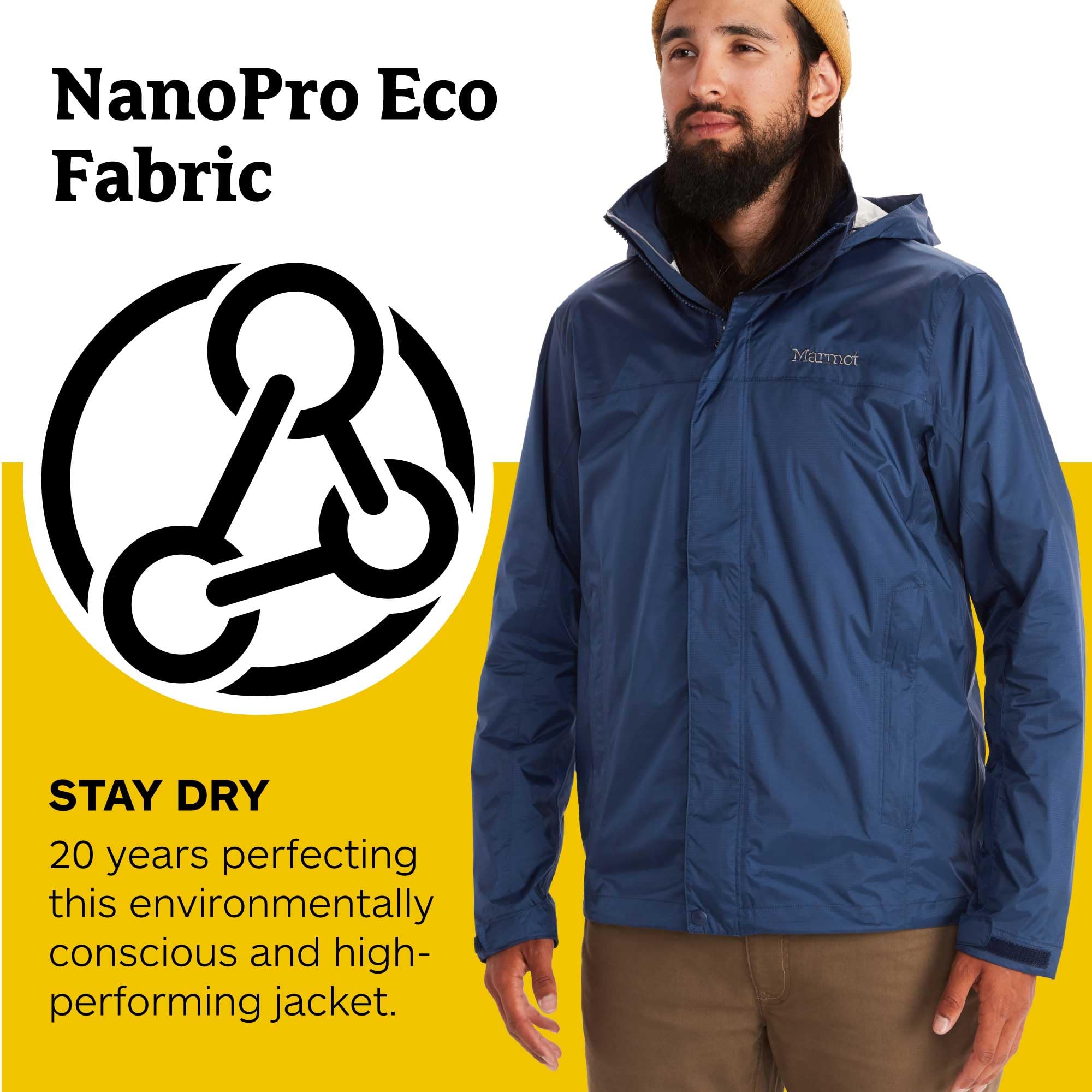 MARMOT Mens Precip Eco Waterproof Rain Jacket - 100% Recycled Breathable Lightweight Packable Raincoat product thumbnail 7