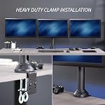 VIVO Triple 23 to 32 inch LED LCD Computer Monitor Desk Mount VESA Stand, Heavy Duty Fully Adjustable Tilt, Swivel, and Rotation, Fits 3 Screens, Black, STAND-V103