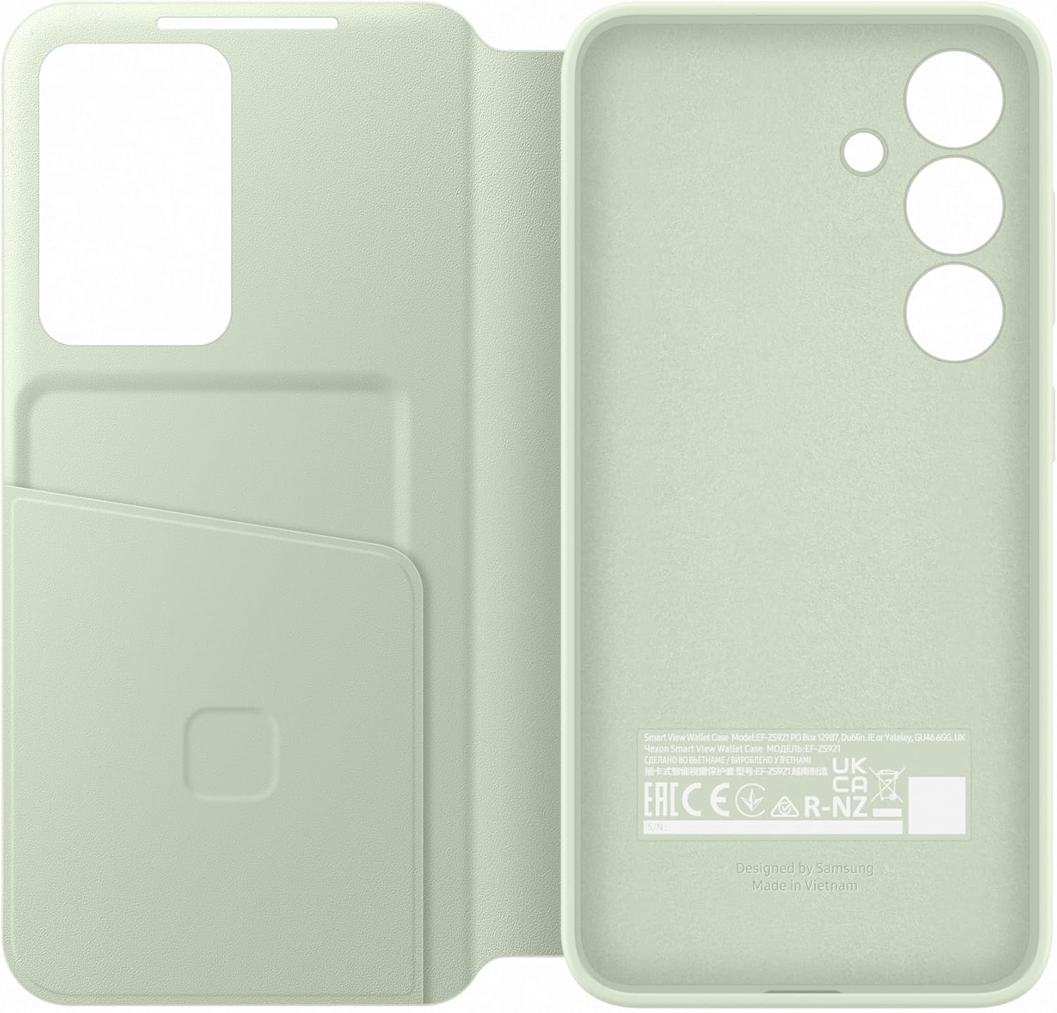 Samsung Galaxy Official S24 Smart View Wallet Case, Light Green
