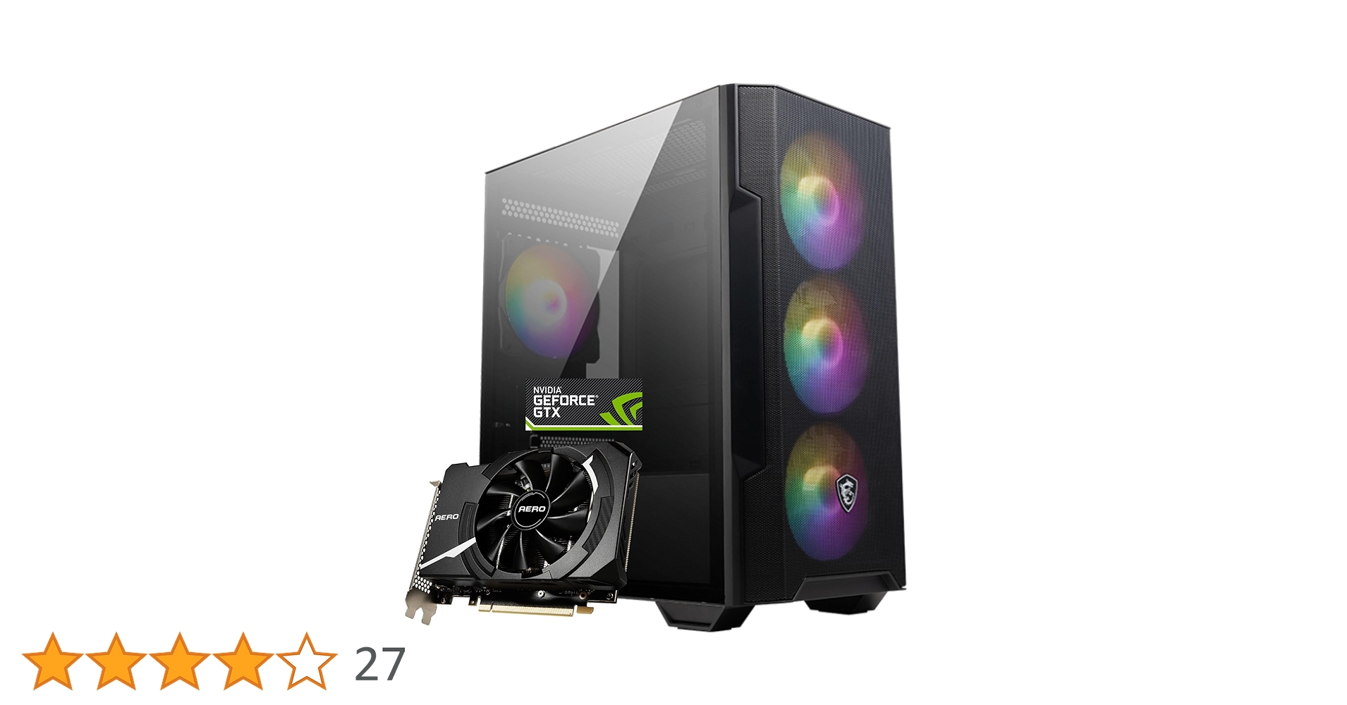 【ゲーミングPCフルセット】Ryzen GTX1060 MS Office搭載 MSIからコンパクトでパワフルな非対称デザイン採用GEFORCE