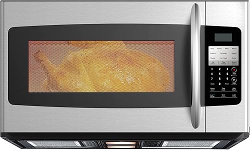 SMETA Over The Range - Horno microondas con ventilador de escape de 30 pulgadas de ancho, 1000 W, 1.6 pies cúbicos, con capucha ocultaventilación de