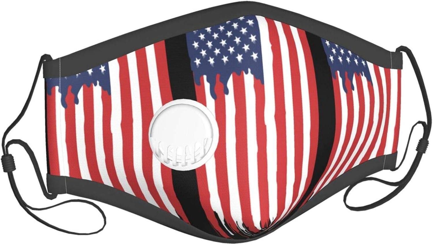 American Flag Vertical Unisex Face Cover Reusable Shield