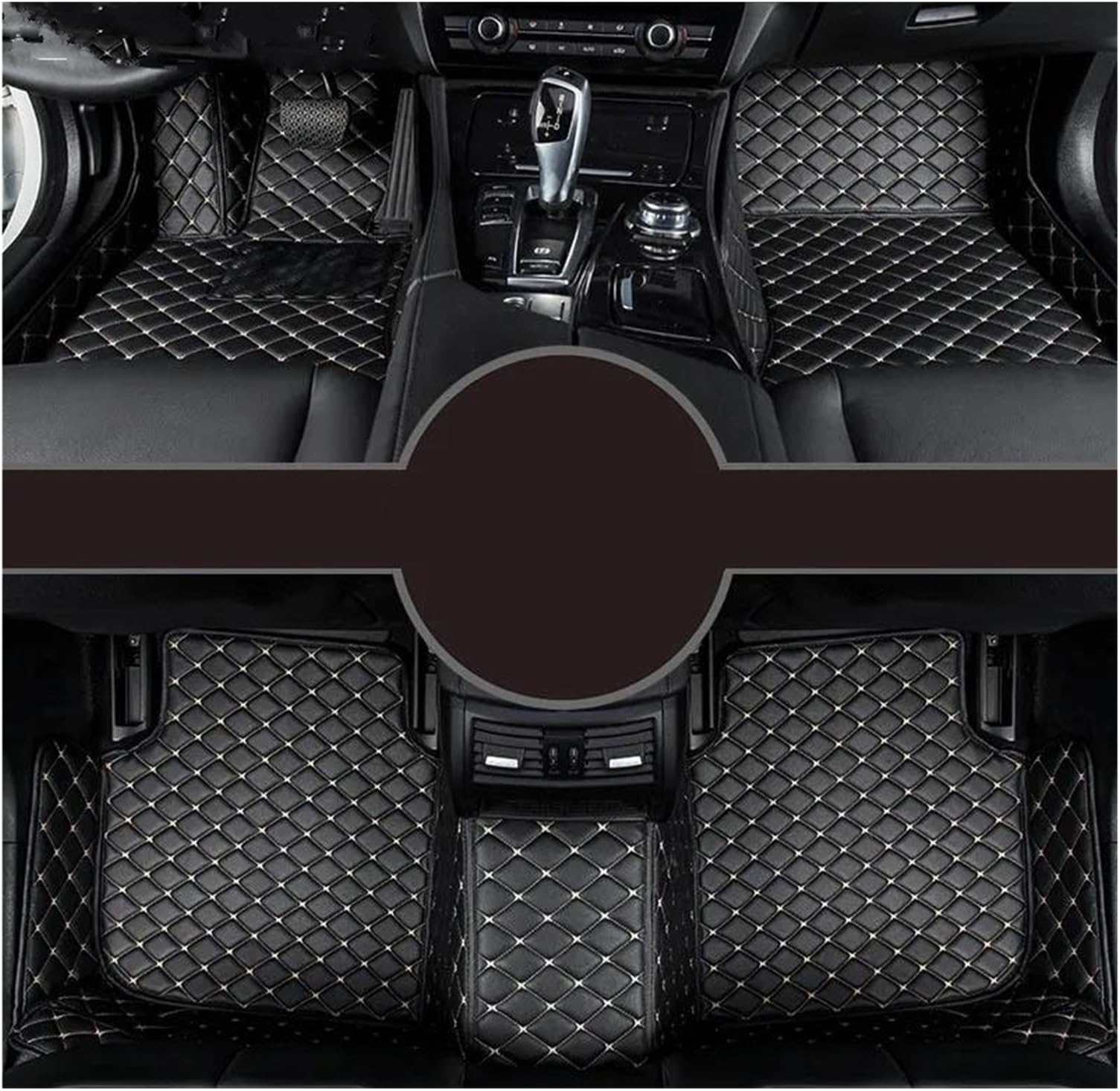 Anti Slip Mat For Mini For Cooper R56 2004-2013 Car Floor Mats Auto Carpets Foot Coche Accessorie Floor Car Mats(بيج أسود)