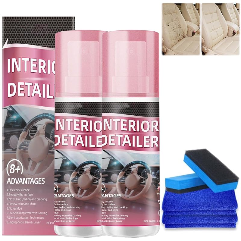 Limpador e Polidor para Interior Automotivo Generic Spray para Painel, Bancos, Couro e Plástico, Frasco de 105 mL