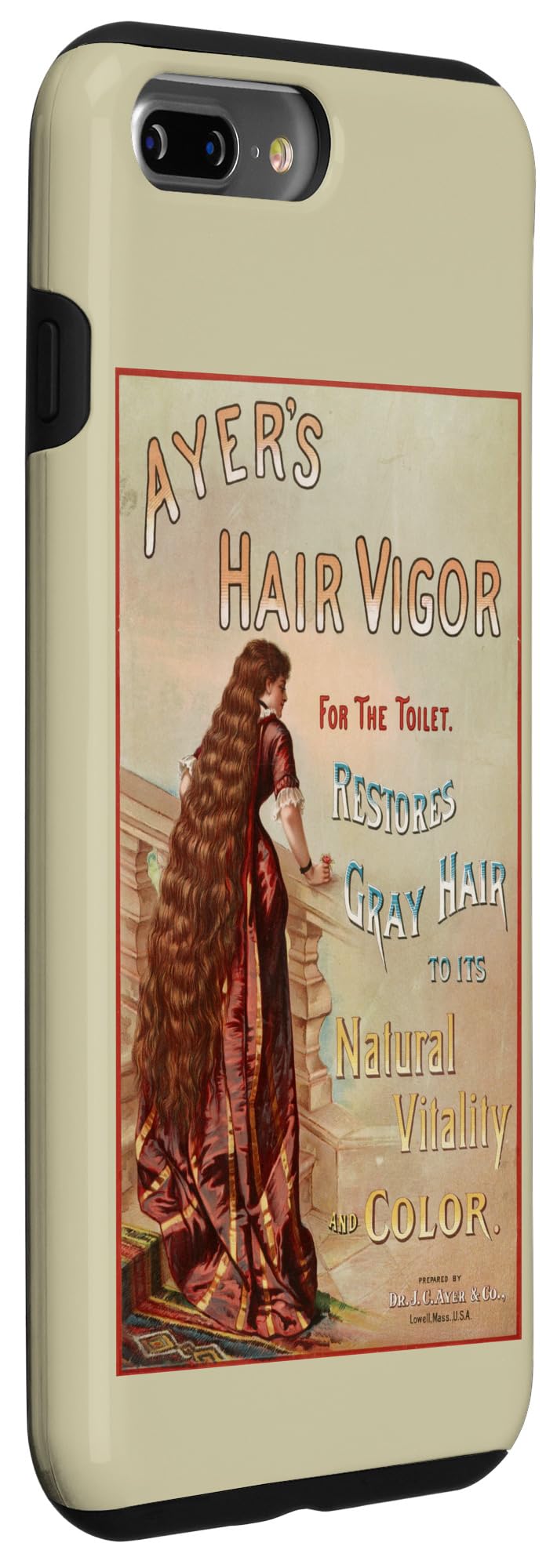 iPhone 7 Plus/8 Plus Vintage Ayre's Hair Vigor Ad Case - Image 3