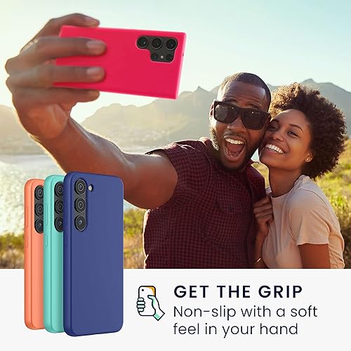 Miniatura 3 de kwmobile Funda compatible con Galaxy S23 Ultra - Funda de silicona TPU - Funciona con carga inalámbrica - Rosa neón