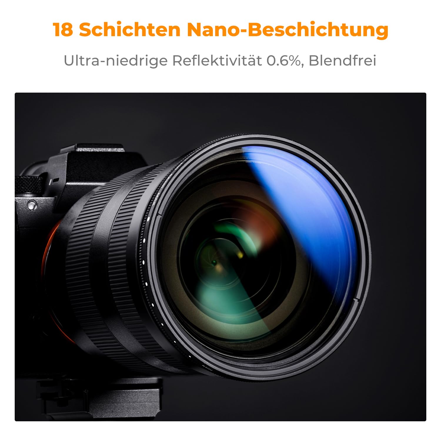 K&F CONCEPT Nano K-Serie ND Filter 67mm Variabler Graufilter ND2-ND2000 (1-11 Blendenstufen)