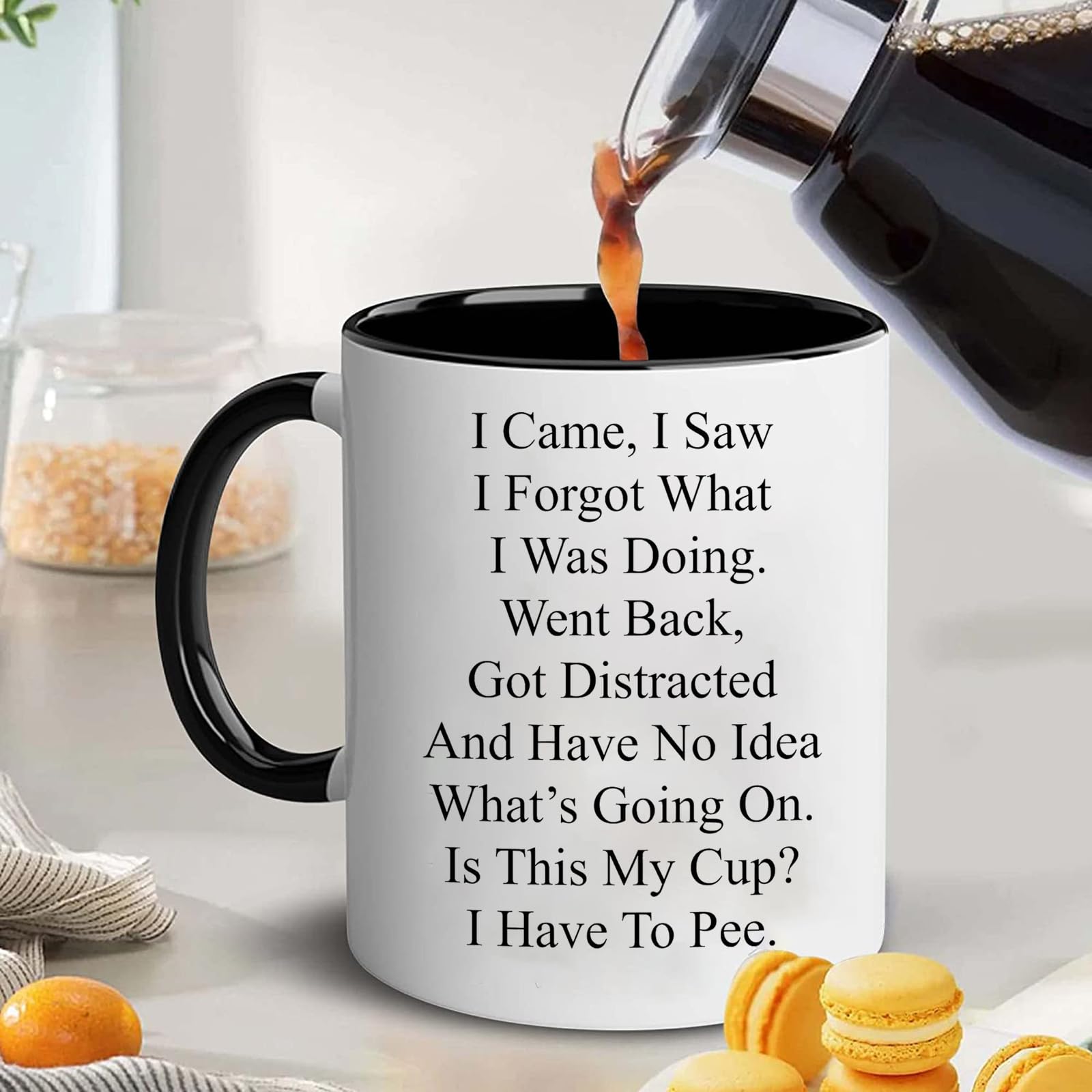 Funny Senior Citizen Coffee Mug - 'I Came I Saw I Forgot' Sarcastic Gift For Elderly