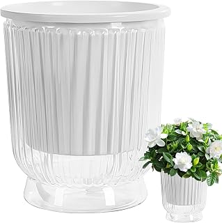 Selbstbewässernde Blumentöpfe – Abtropfender Hydrokultur-Pflanzgefäß | Hydrokultur- | Orchideentopf mit Wassertank für Wohnzimmer, Schlafzimmer, Zuhause, Balkon