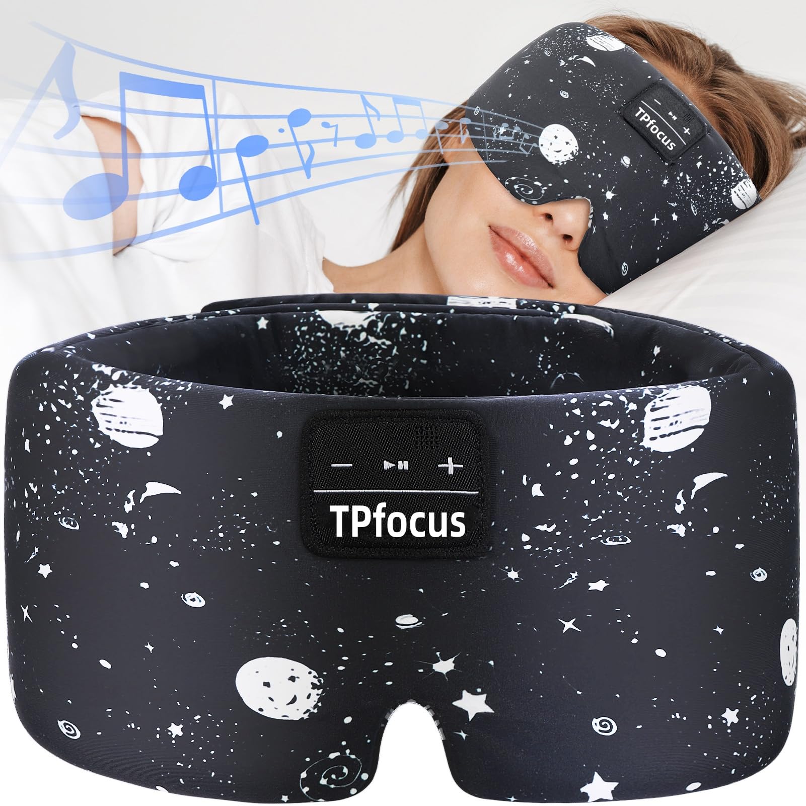 Antifaz para Dormir Bluetooth5.4 Auriculares Bluetooth Antifaz Seda de Morera 6A Sleep Mask 200% Blackout con Auriculares Bluetooth para Viajes/Siesta/Yoga/Meditación/Relajación-Estrellas | Seda suave y fresca | Sonido nítido | Altavoces ultrafinos | Lava