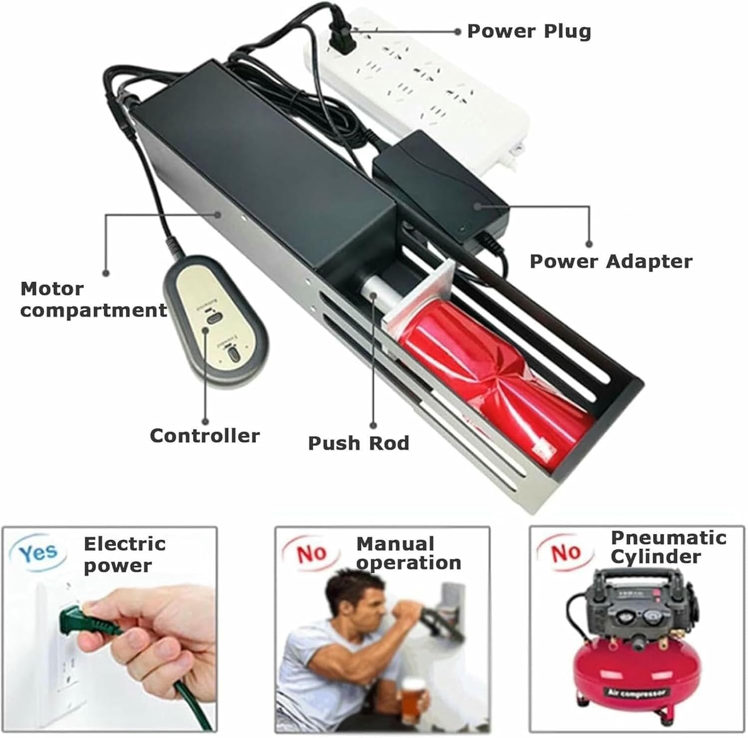Electric Can Crusher, Portable Can Compressor, Eco-Friendly Recycling Tool for recycling 12 oz and 16 oz Aluminum Seltzer, Soda, Beer Cans