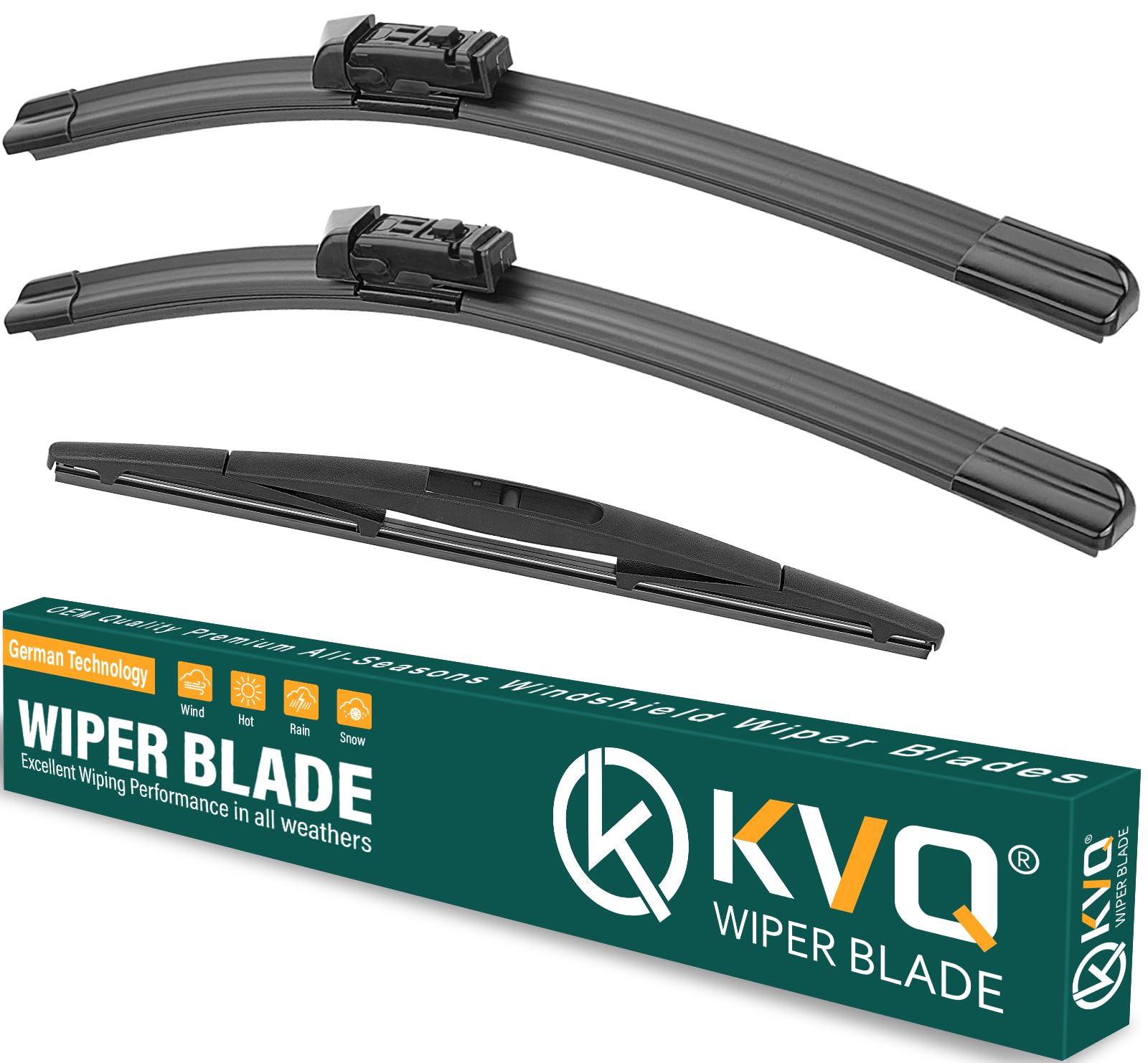 Windshield Wiper Blades Replacement for Subaru Outback 2020 2021 2022 2023 2024 Original Factory Quality Front Rear Wiper Blade Set - 26" 18" 16" (Set of 3)