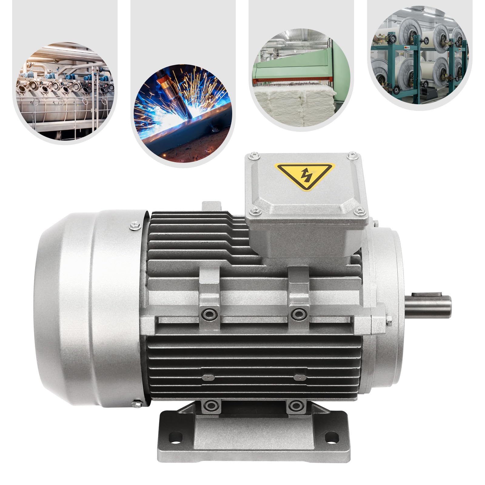 Moteur électrique 1,5 kW 1405 tr/min Moteur 3 phases 19 mm Moteur électrique professionnel en cuivre 380 V 50 Hz