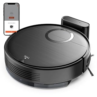 Robot Vacuum and Mop Combo, 2 in 1 Mopping Robotic Vacuum Cleaner with Schedule, Wi-Fi/App/Remote, Max Suction 2000Pa, Self-Charging, Slim, Ideal for Hard Floor, Pet Hair, Low-Pile Carpet - Amazon product rated Grade A