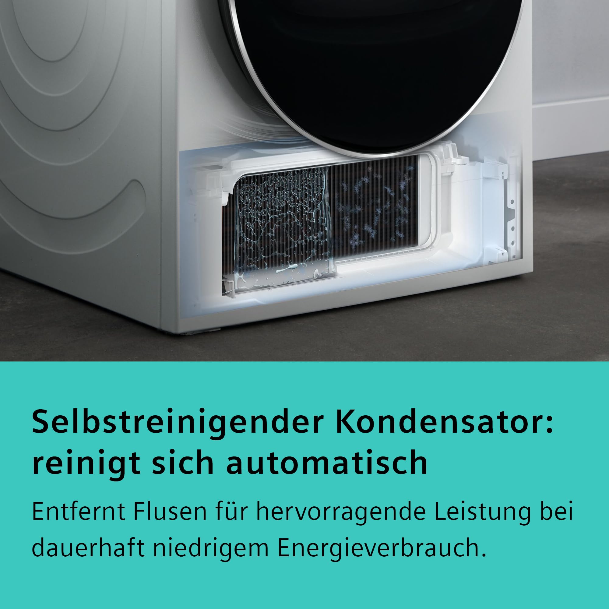 Siemens iQ700 WQ46B2D0AM Wärmepumpentrockner 9 kg selbstreinigender Kondensator intelligentDry Home Connect Weiß
