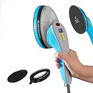 EFFEKTIV – Plancha Vertical Vapor 3 en 1 con Suela Cerámica | Plancha Ropa, Cepillo de Vapor y Centro de Planchado Compacto | 250ml | 1600W | Sin Tabla, Autoapagado, Recarga Continua