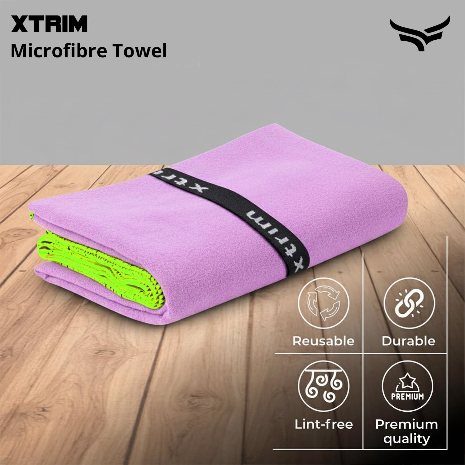 XTRIM Microfiber Towel - Quick Dry & Lavender -2 XTRIM Microfiber Towel - Quick Dry & Lavender -2